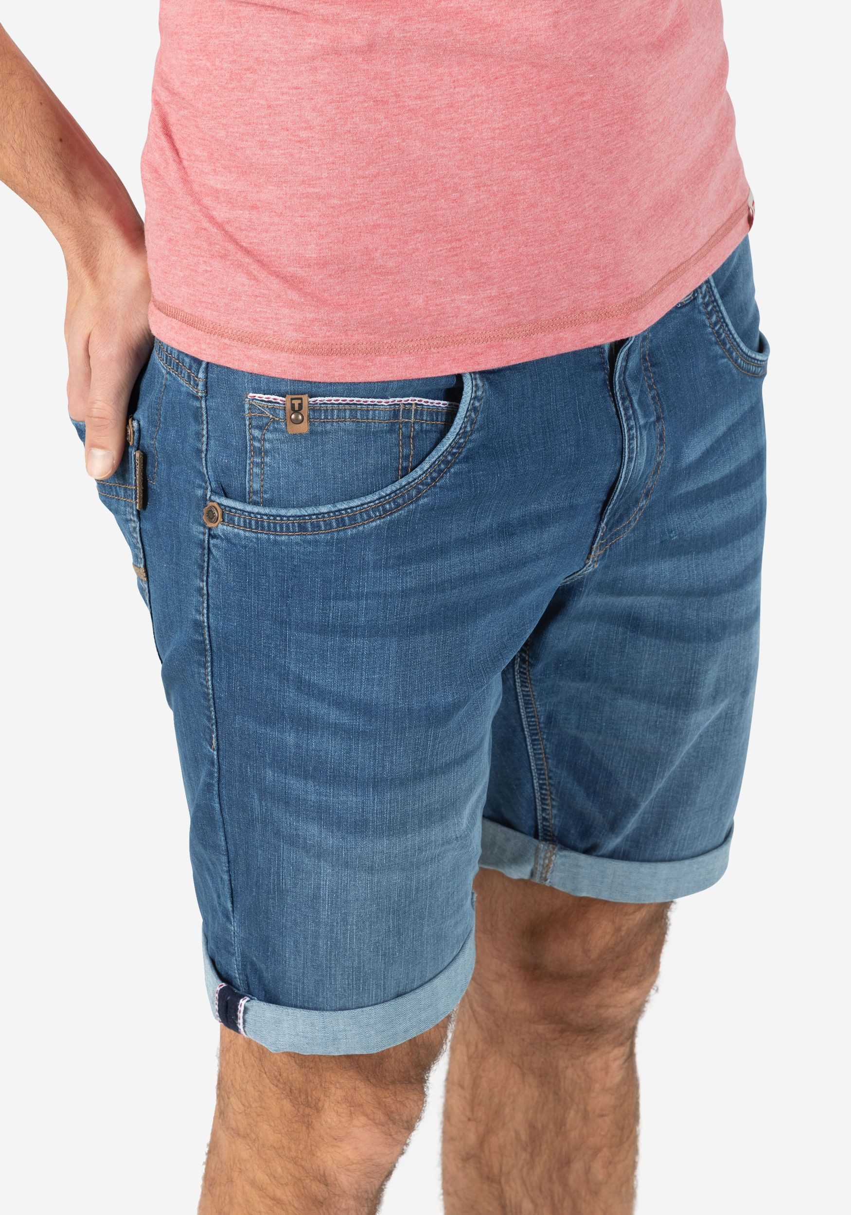 TIMEZONE Jeansshorts Männer Regular Fit für Herren Baumwolle Regular Fit unifarben atmungsaktiv Reißverschluss – Bild 4 von 5