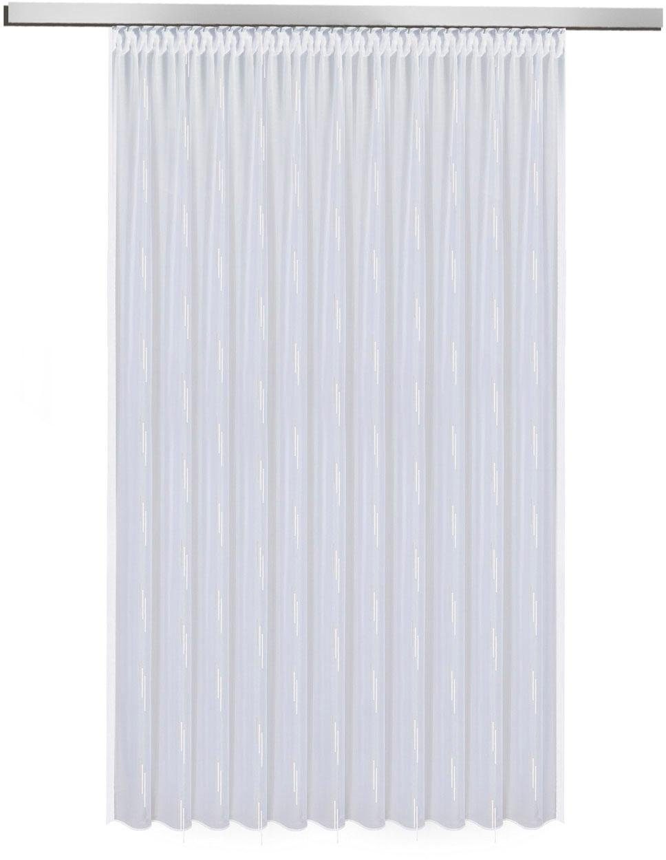 Gerster Gardine Vera (1 St), Smokband, halbtransparent, Voile, Voile Grundware mit Scherli Effekt