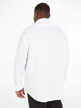 Calvin Klein Big&Tall Langarmhemd BT_STRETCH POPLIN SLIM SHIRT in großen Größen mit durchgehender Knopfleiste