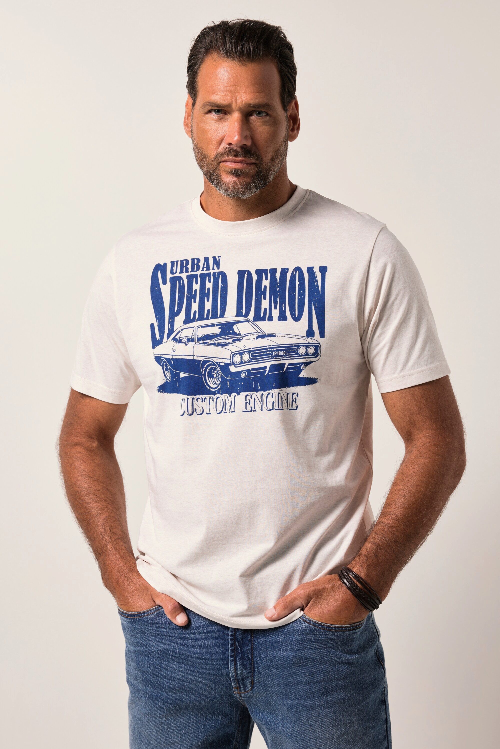 JP1880 T-Shirt T-Shirt Halbarm Rundhals Print günstig online kaufen