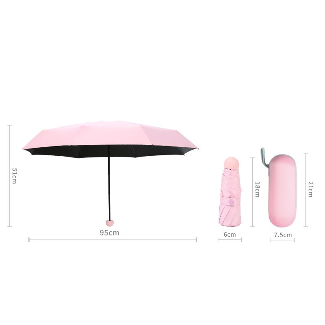 UV Im Freien Regenschirm Faltender Taschenregenschirm YOOdy~ Off-white Sonnenschutz Regenschirm