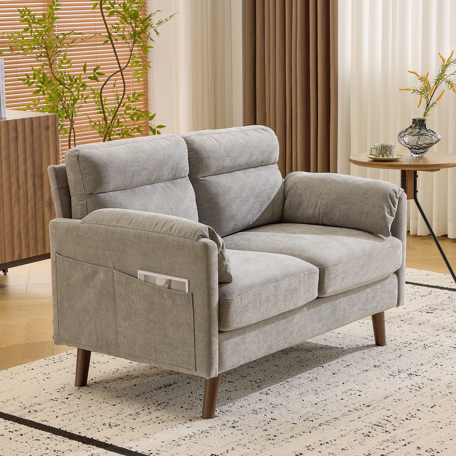 VINGLI 2-Sitzer Sofa klein, Kleine Stoffcouch günstig online kaufen