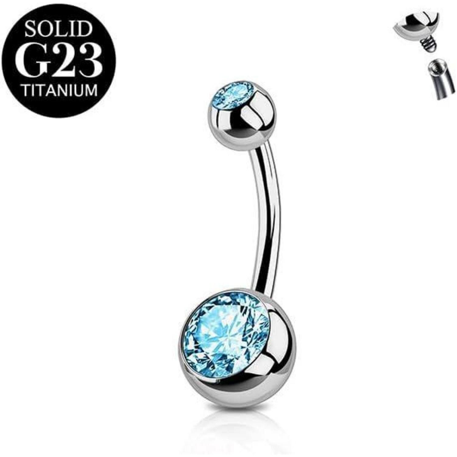 Bauchnabelpiercing Bauchnabelpiercing Titan Silber 6mm 8mm 10mm 12mm 14mm 16mm CZ Ringe