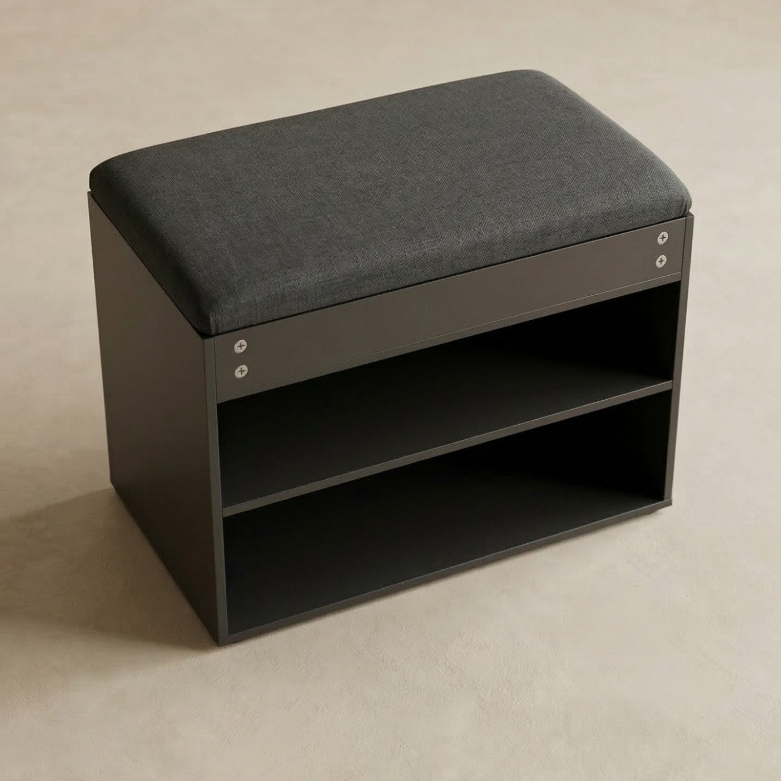 BOXIMO Schuhschrank Schuhschrank mit Sitzfläche und Stauraum VIRA, 60 x 50 x 35 cm (Schuhschrank GRADIA mit Sitzbank) – Bild 4 von 5