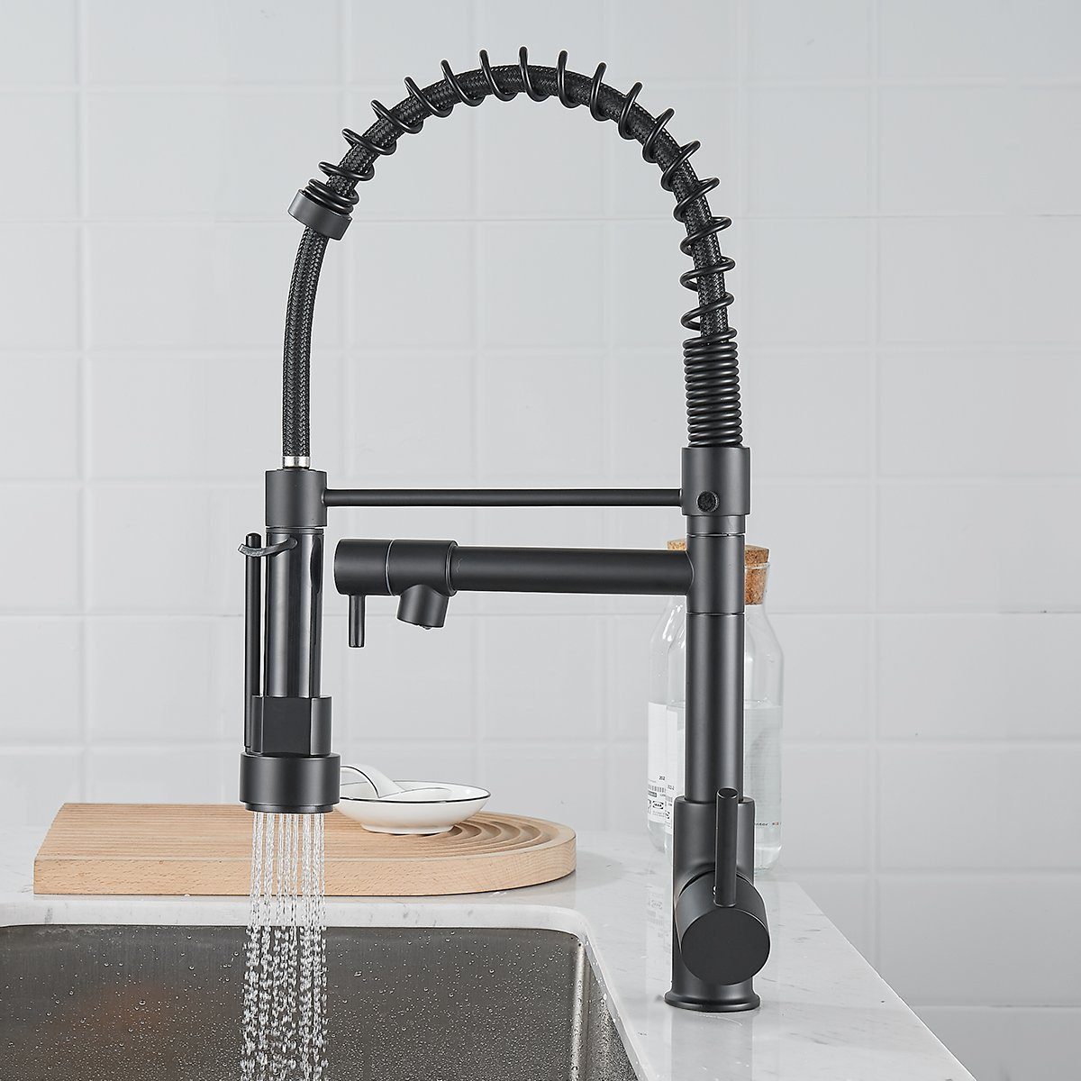 SEHAUSEU Küchenarmatur Wasserhahn Küche Bad Spültischarmatur Waschtischarmatur abnehmbar Hochdruckarmatur – Bild 5 von 5