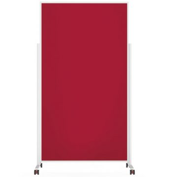 magnetoplan® Anzeigetafel Pinnwand VarioPin mobil - 100x180cm (BxH) - Rot (1-St)