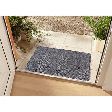 Fußmatte Fussmatte Clean & Go Silbergrau Beige Schwarz, HANSE Home, rechteckig, Höhe: 7 mm