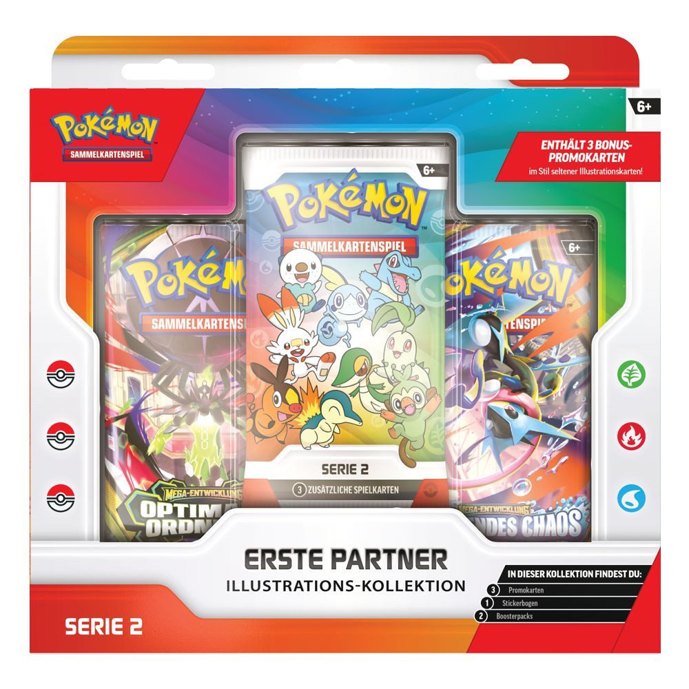 POKÉMON Sammelkarte Erste Partner Pokemon Serie 2 Illustrations-Kollektion deutsch