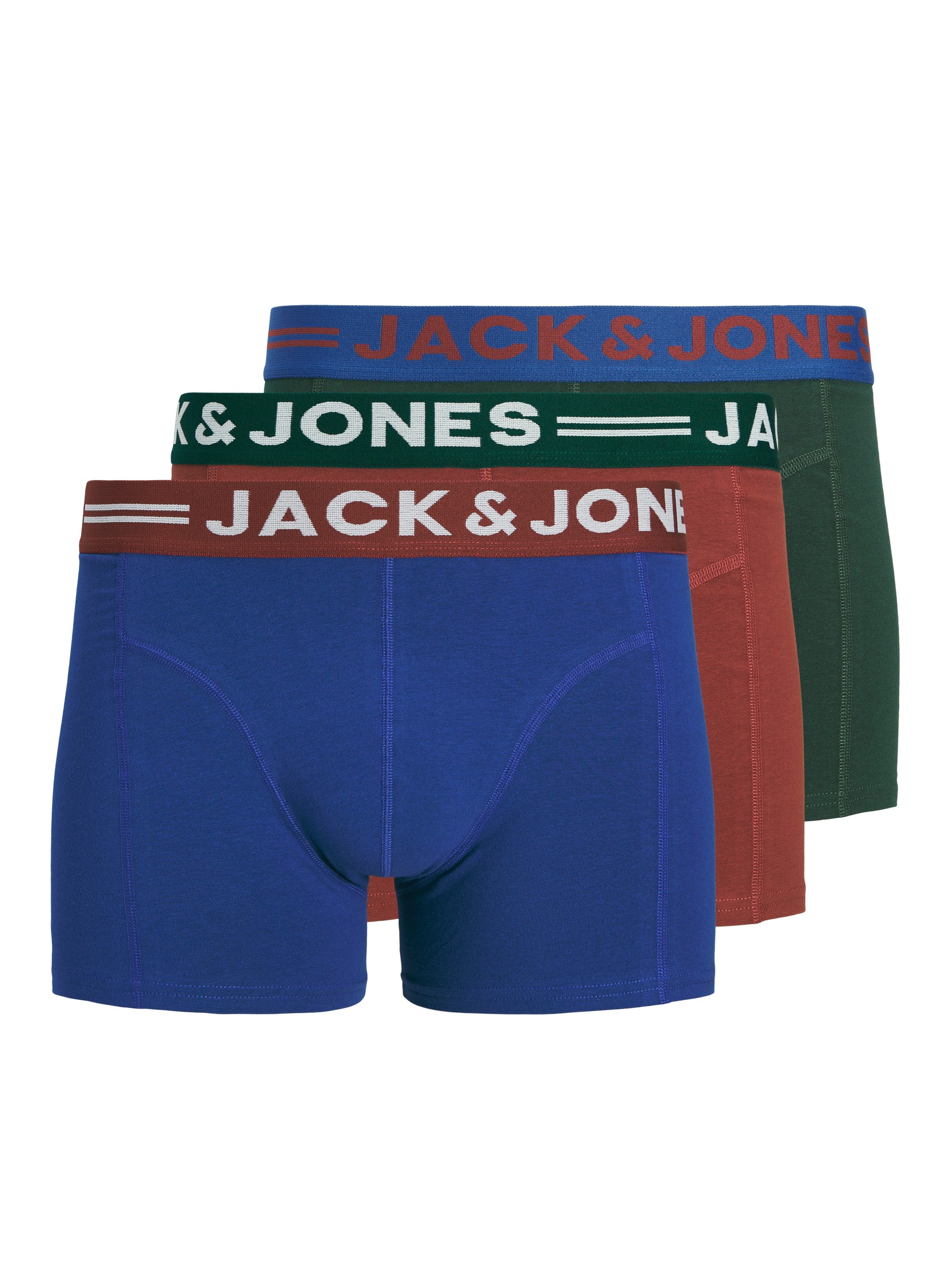 Jack & Jones Trunk JACLICHFIELD TRUNKS 3 PACK NOOS (Packung, 3-St) Baumwollmischung, elastischer Bund
