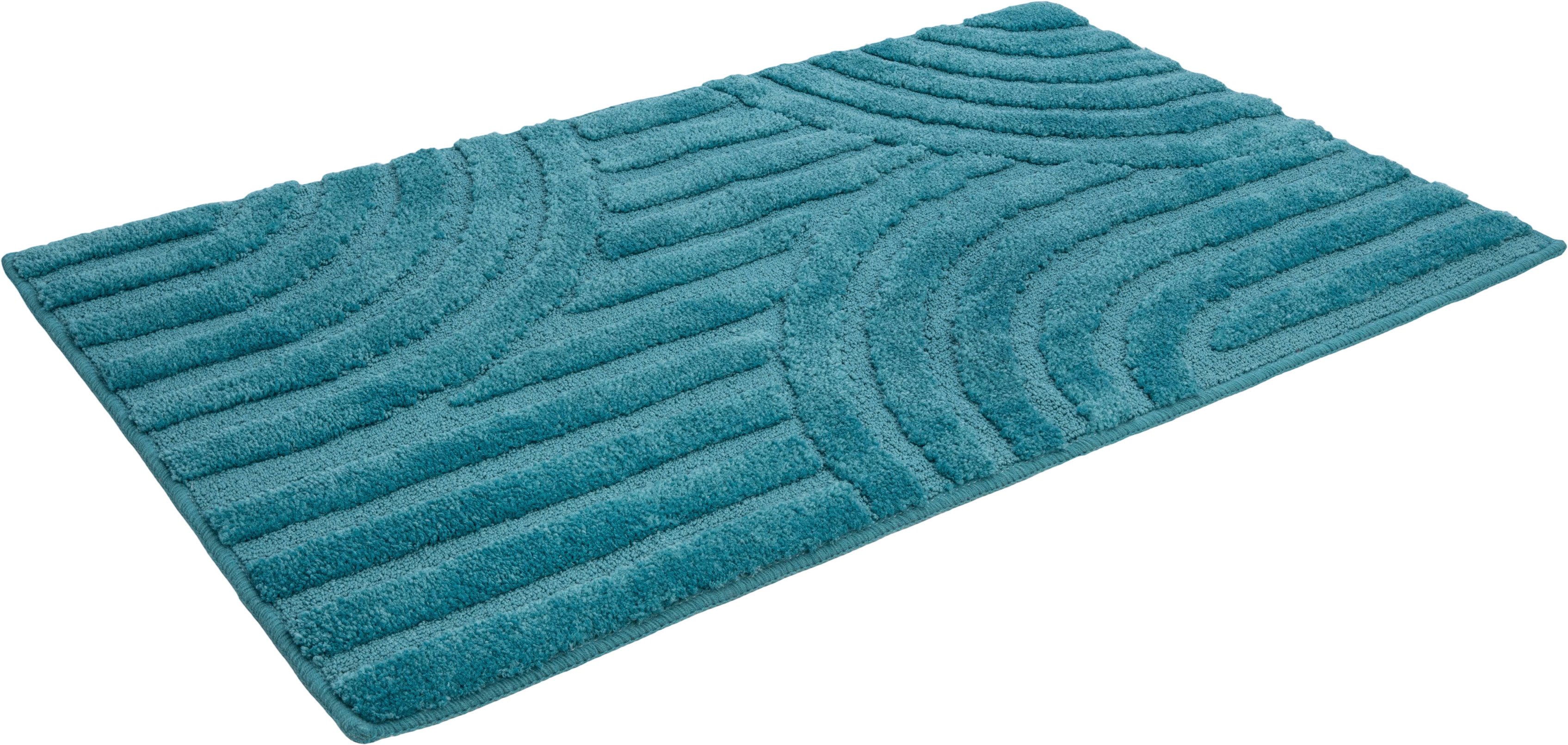 OTTO home Badematte Regona Scandi, Badvorleger, Badezimmer Teppich, Duschvorleger, Höhe 10 mm, rutschhemmend beschichtet, strapazierfähig, Polyester, rechteckig – Bild 3 von 5