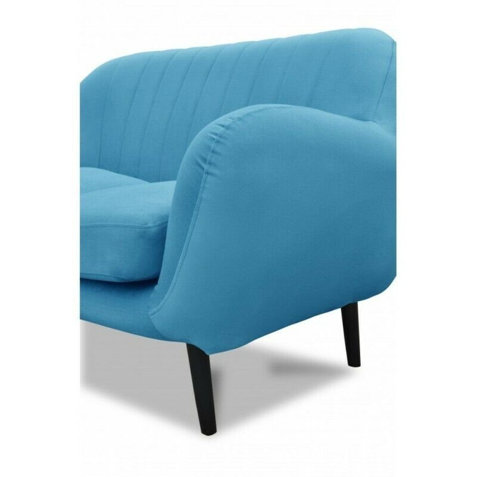 Office Hellblau Couch Designer Europe Blaues Büro Sofa 2 Made Stoffsofa Polster JVmoebel Sitzer in Couch,