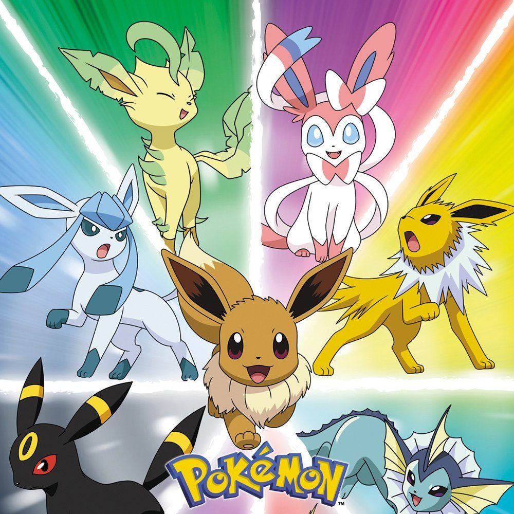 GB eye Poster Eevee Evolution Maxi Poster - Pokémon, Eevee Evolution