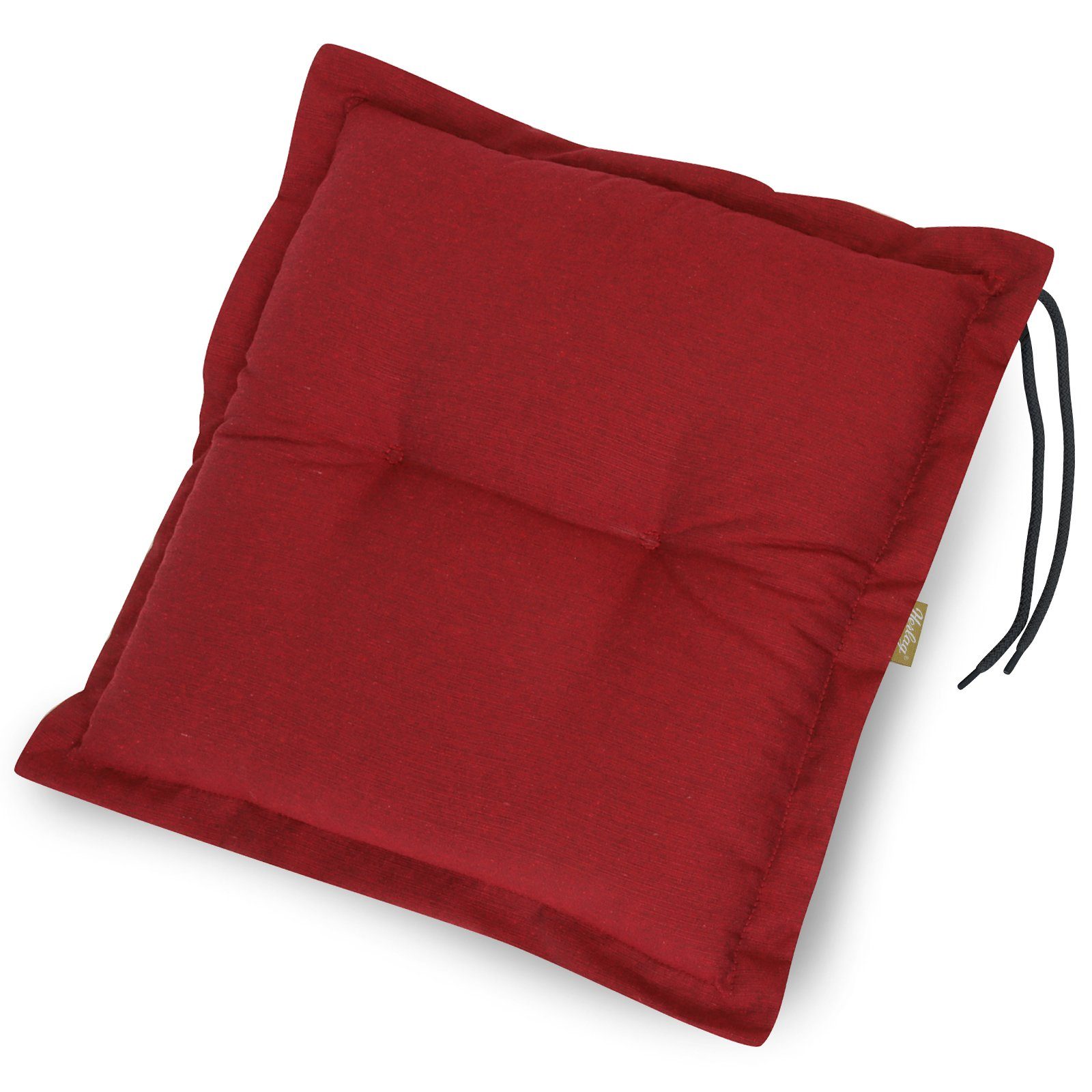 Herlag Hockerauflage Ava, 50x50x9cm, extra dicke Stuhlauflage Rot