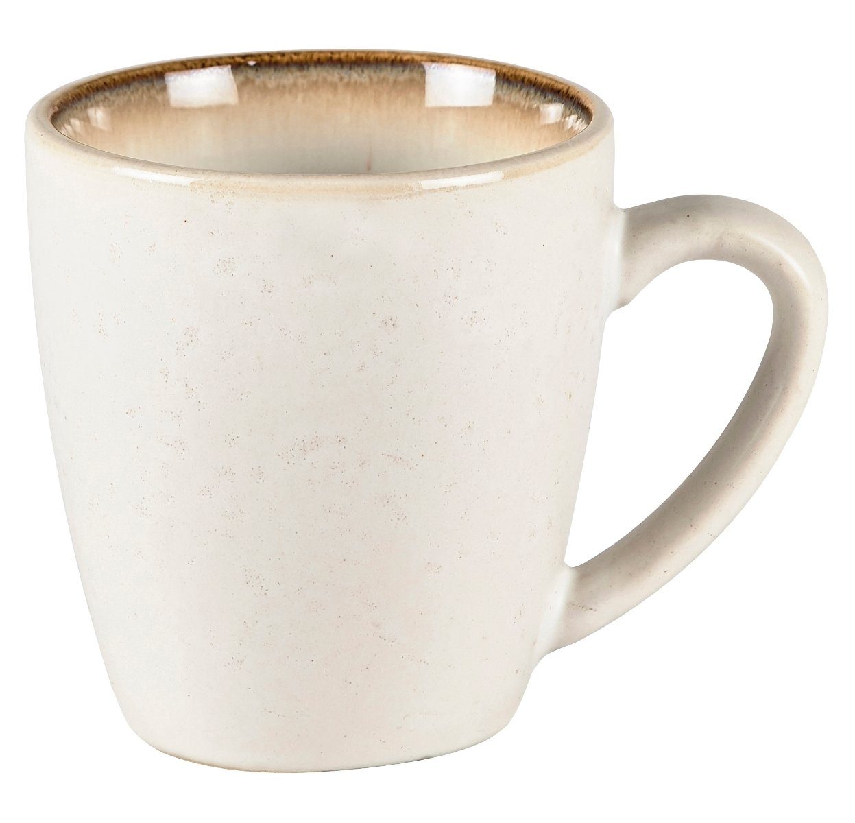 Bitz Becher Becher mit Henkel matt cream 0,19 l, Steingut, Becher 19 cl Creme/Creme