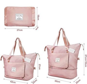 Houhence Reiserucksack Groß Reisetasche, Faltbare Sporttasche Handgepäck für Damen