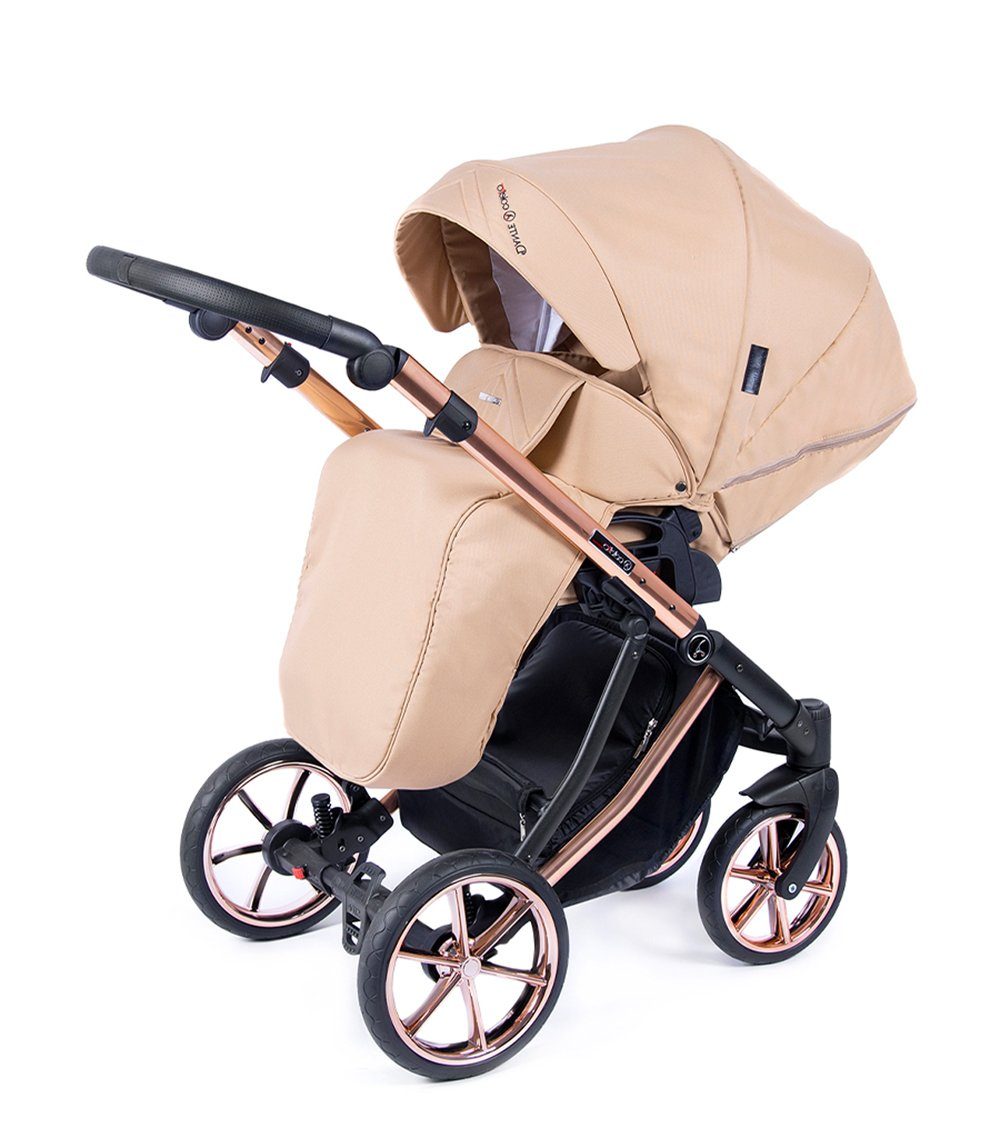 babies-on-wheels Teile Dante Gestell 16 - in kupfer Beige Kombi-Kinderwagen Kinderwagen-Set in 1 Farben 4 - = 14