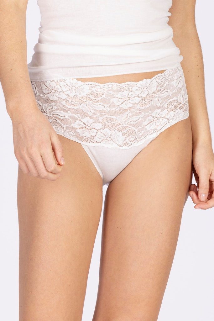 Nina Von C. Taillenslip Fine Cotton (3-St., 3er-Pack) mit wunderschöner floraler Spitze, im 3er-Pack