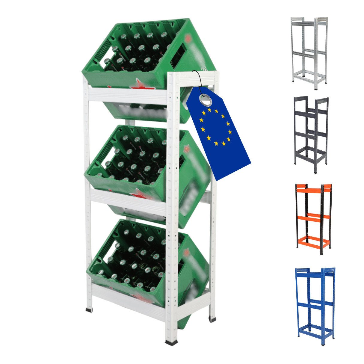 Modo24 Kastenständer Helios Kistenregal Metall, Kellerregal für 2-3 Kisten, günstig online kaufen