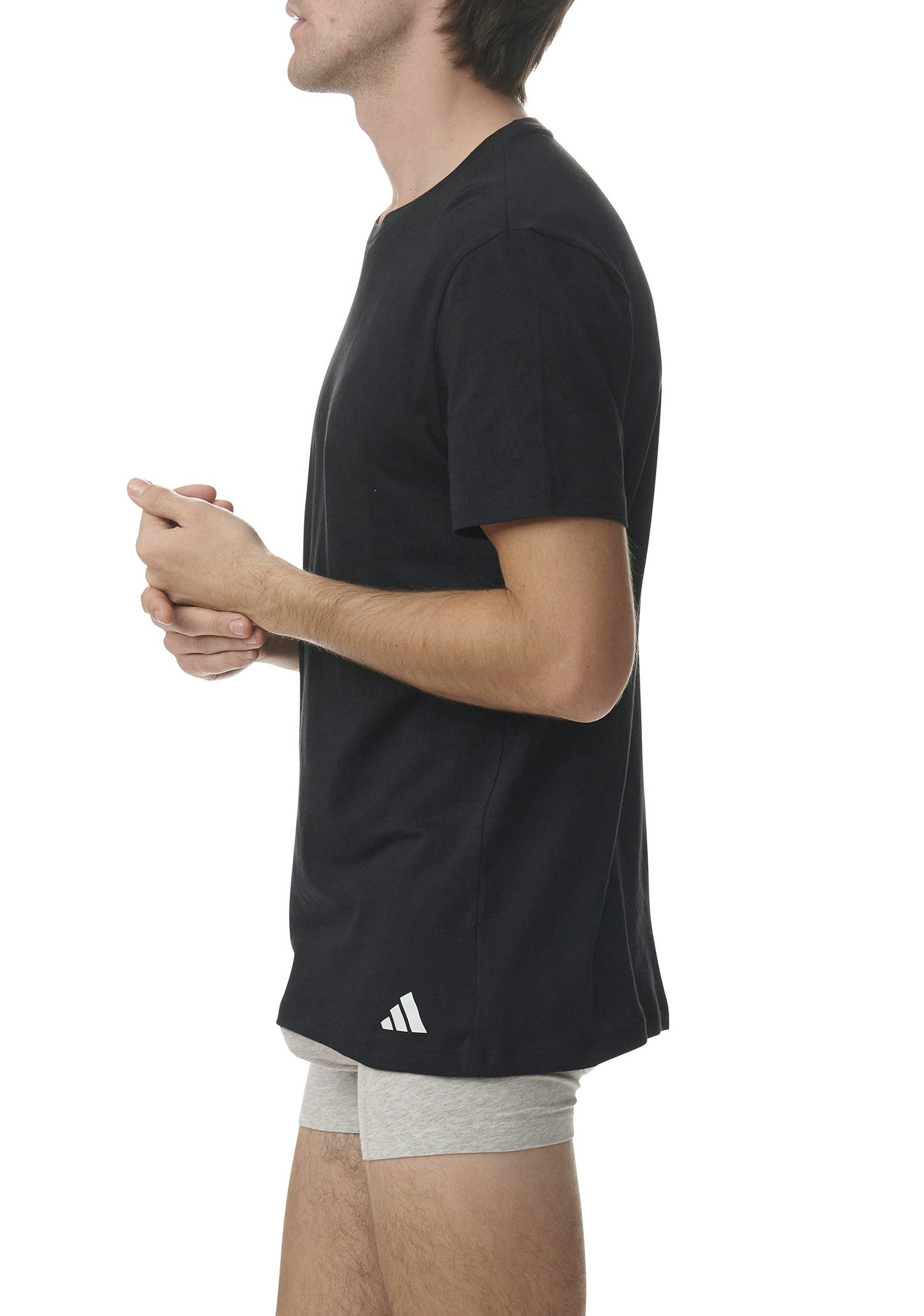 adidas Sportswear T-Shirt Active Core Cotton (3er Pack) Lockere Passform, Rundhals-Ausschnitt, Kurzarm