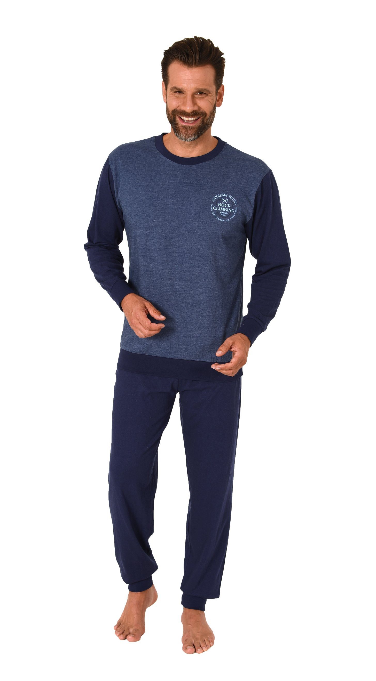Normann Pyjama Normann Herren langarm Schlafanzug günstig online kaufen