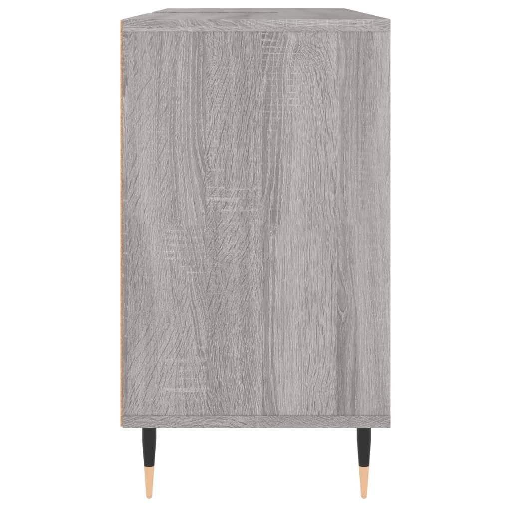 80x33x60 (1-St) Holzwerkstoff Badschrank cm vidaXL Sonoma Badezimmerspiegelschrank Grau