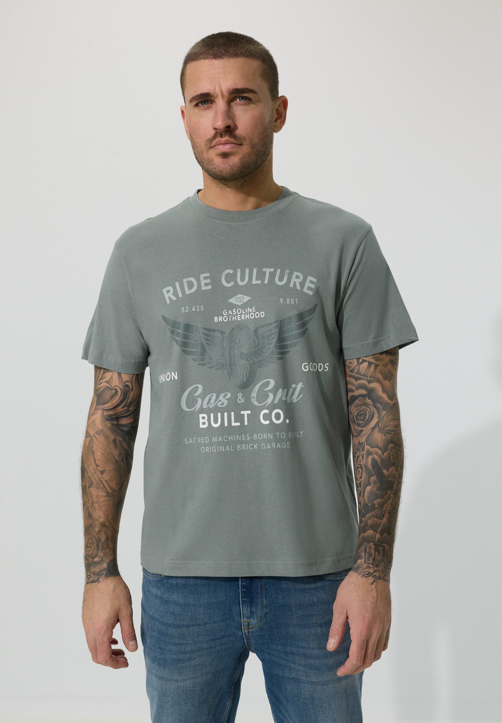 STREET ONE MEN Print-Shirt mit Frontprint günstig online kaufen