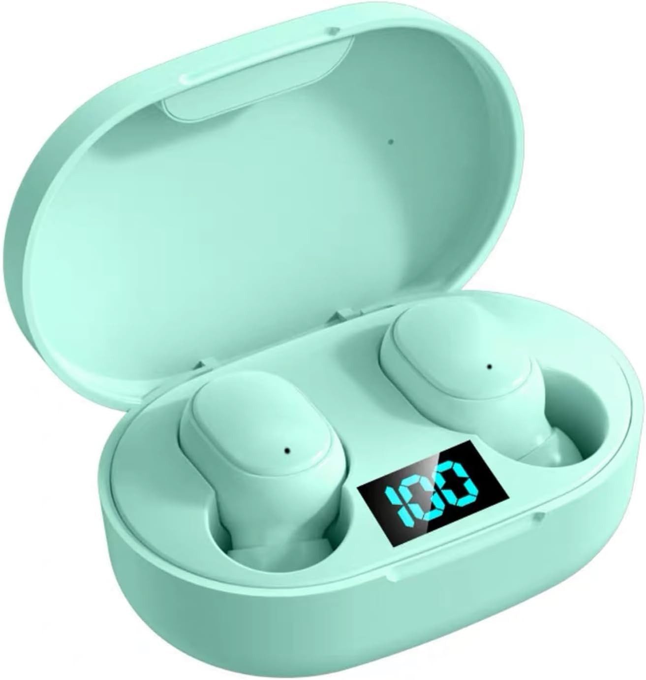 Xmenha kabellos Bluetooth Noise Cancelling kleine winzige unsichtbare In-Ear-Kopfhörer (Wasserdichte Ohrhörer mit lang anhaltender Akkulaufzeit., mit Mikrofon LED Digitalanzeige Wireless Earbuds Headphones für Arbeit)