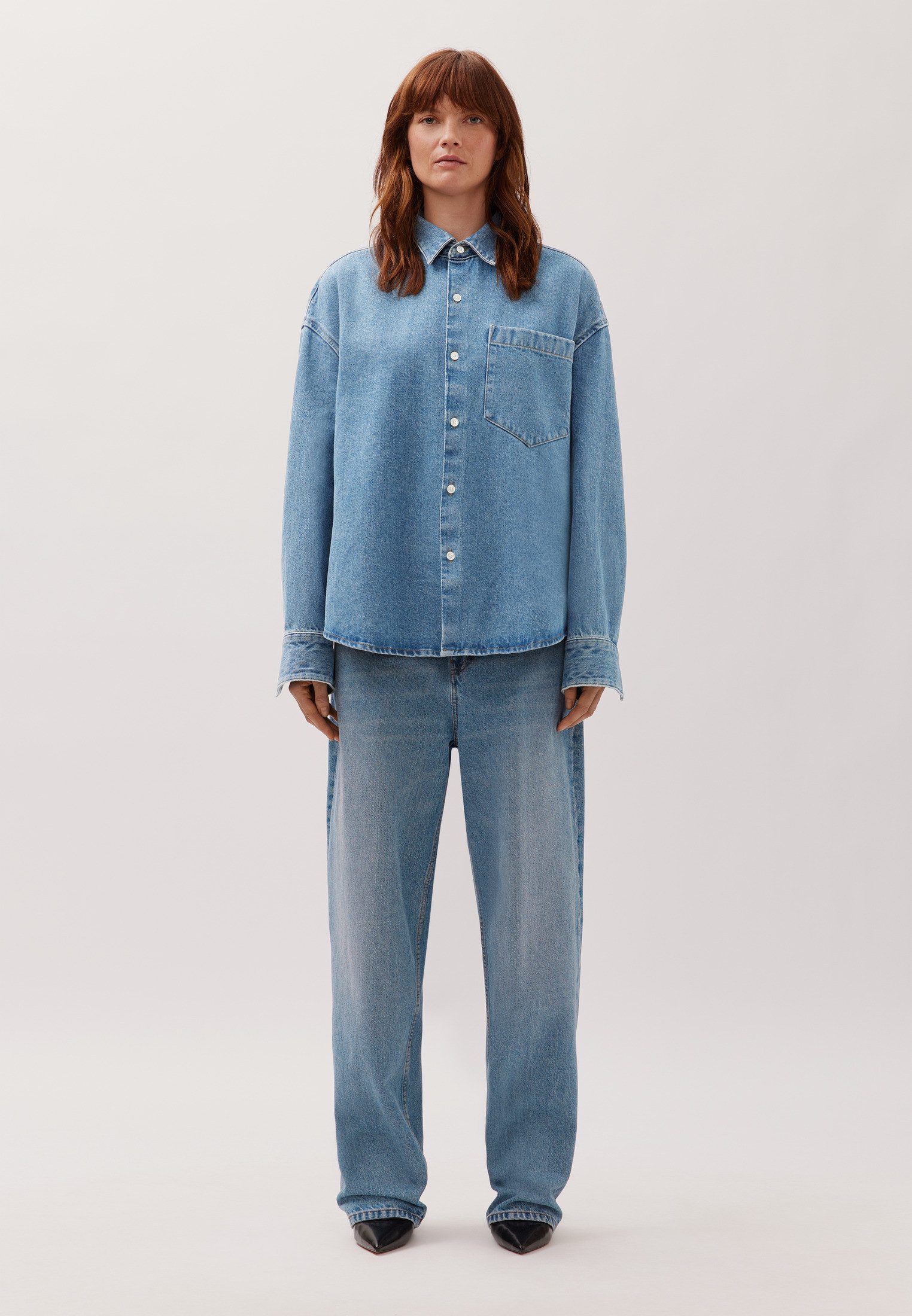 studio seidensticker Businesshemd Oversized 1/1 Kentkragen Denim günstig online kaufen