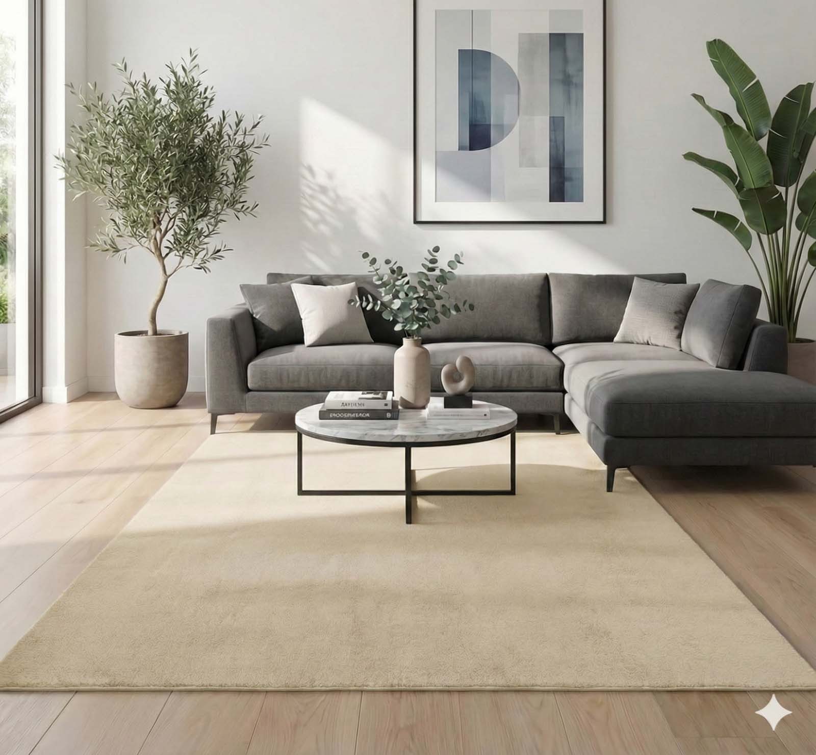 TaraCarpet Teppich Kurzflor-Teppich Madrid Uni, rechteckig, Höhe: 9 mm, Woh günstig online kaufen