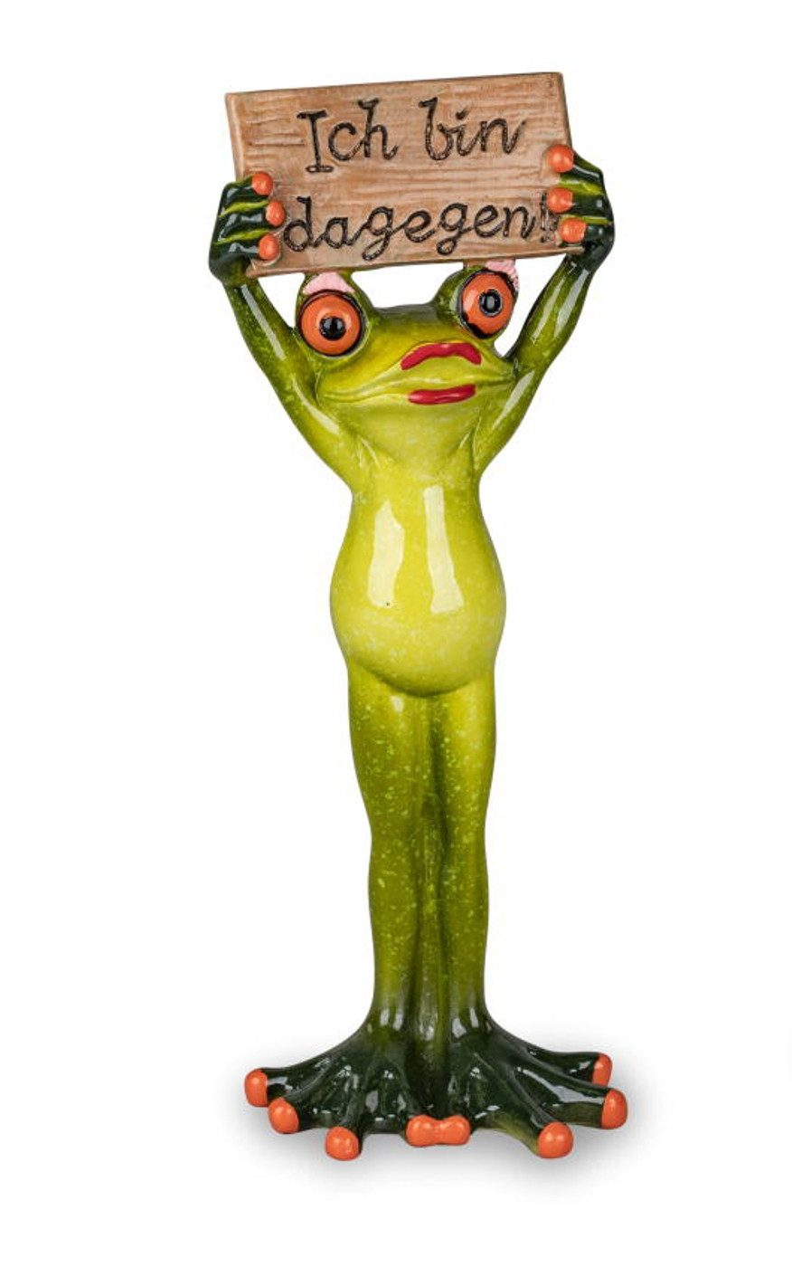 formano Dekofigur Frosch Froschfrau als Demonstrantin günstig online kaufen