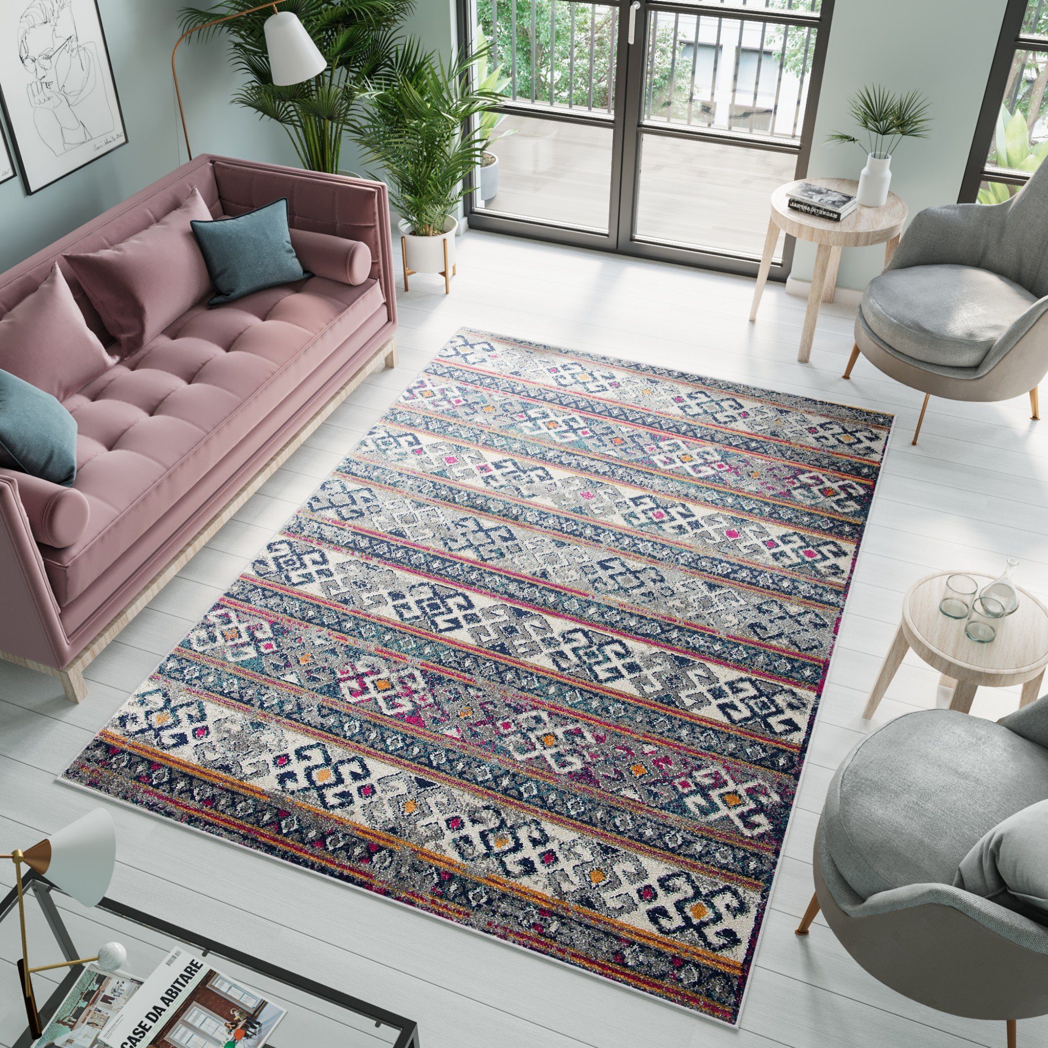 Tapiso Designteppich DENVER, rechteckig, Höhe: 8 günstig online kaufen