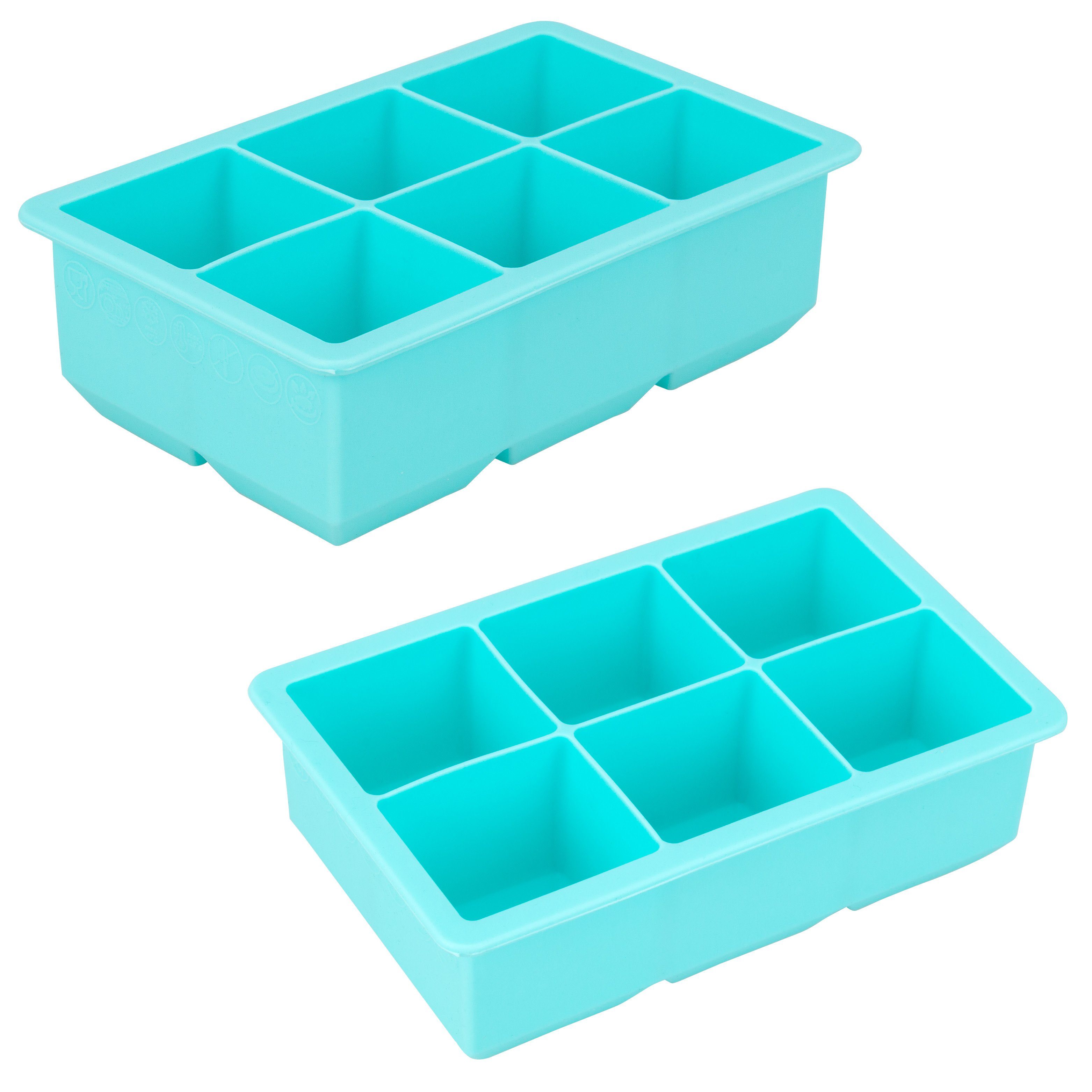 bremermann Eiswürfelform XXL Silikon-Eiswürfelform, 2er-Set // Eisbereiter,  (Set 2-tlg)