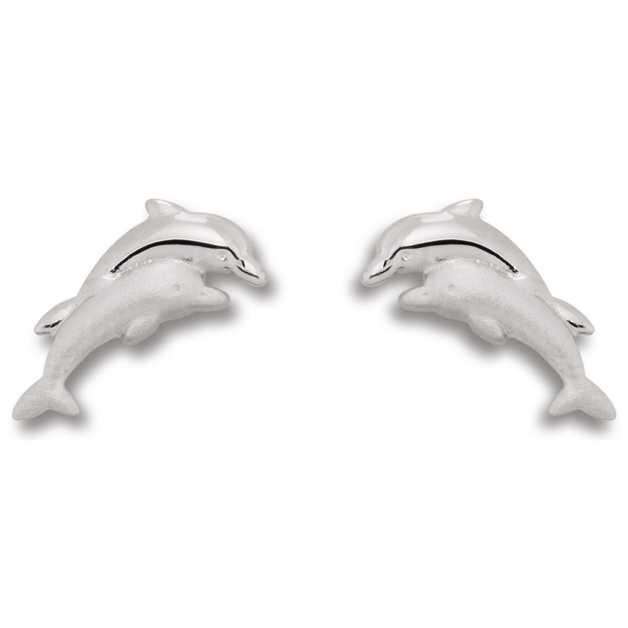 Silber ONE Silber, Paar aus Damen 925 Delfin Ohrstecker Delfin ELEMENT Ohrstecker Ohrringe Schmuck