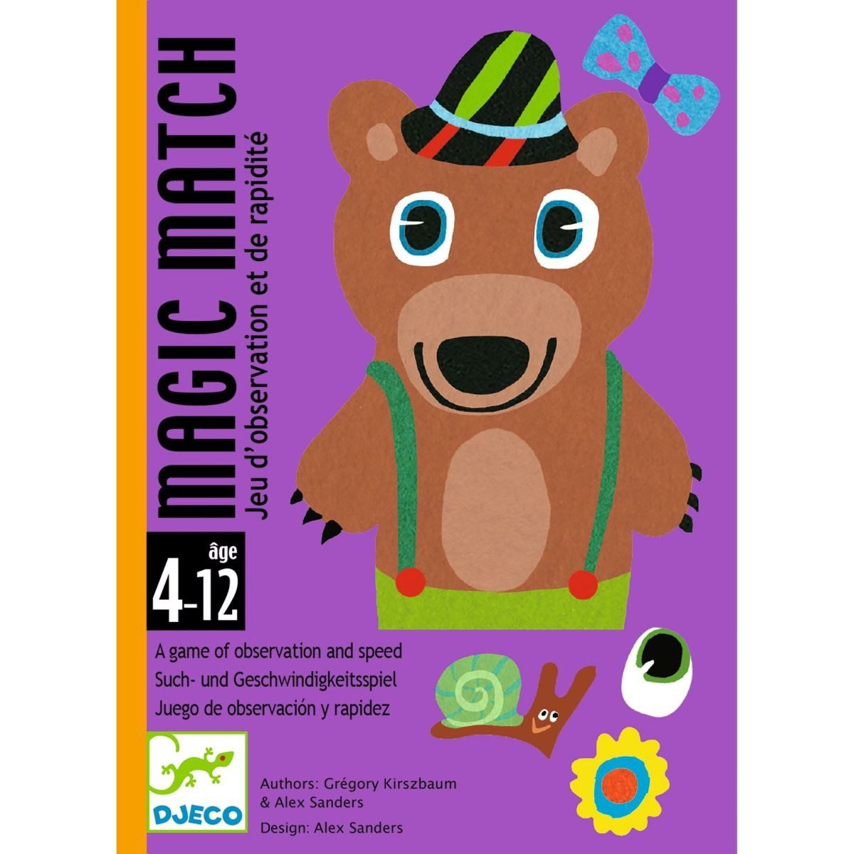 DJECO Spiel Magic Match Zauberspiel mit Karten für Kinder, Kartenspiele: Magic Match, Beobachtungs- und Reaktionsspiel