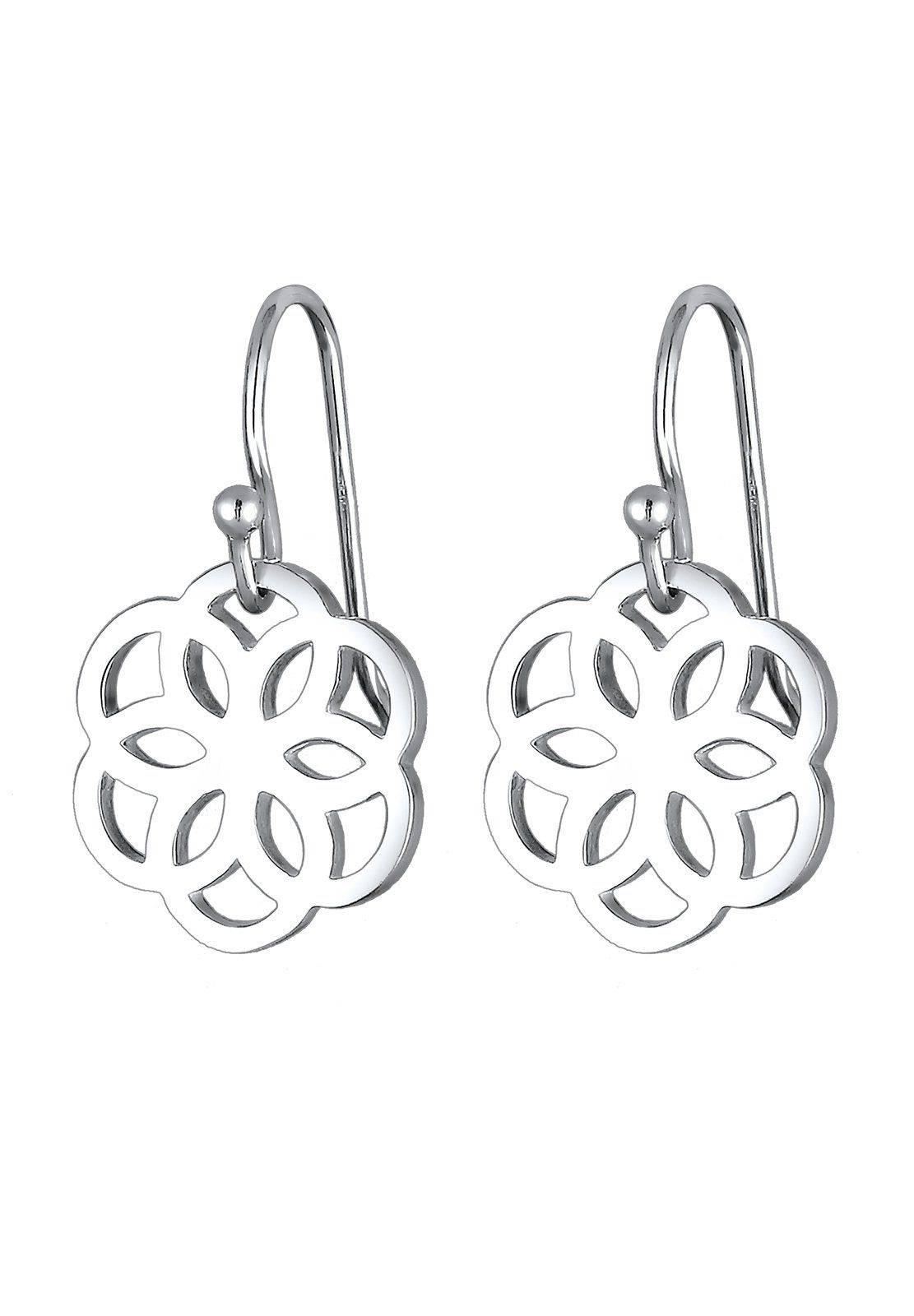 Blume Ohrhänger Silber Paar Cut-Out Ornament Elli Flower Life of