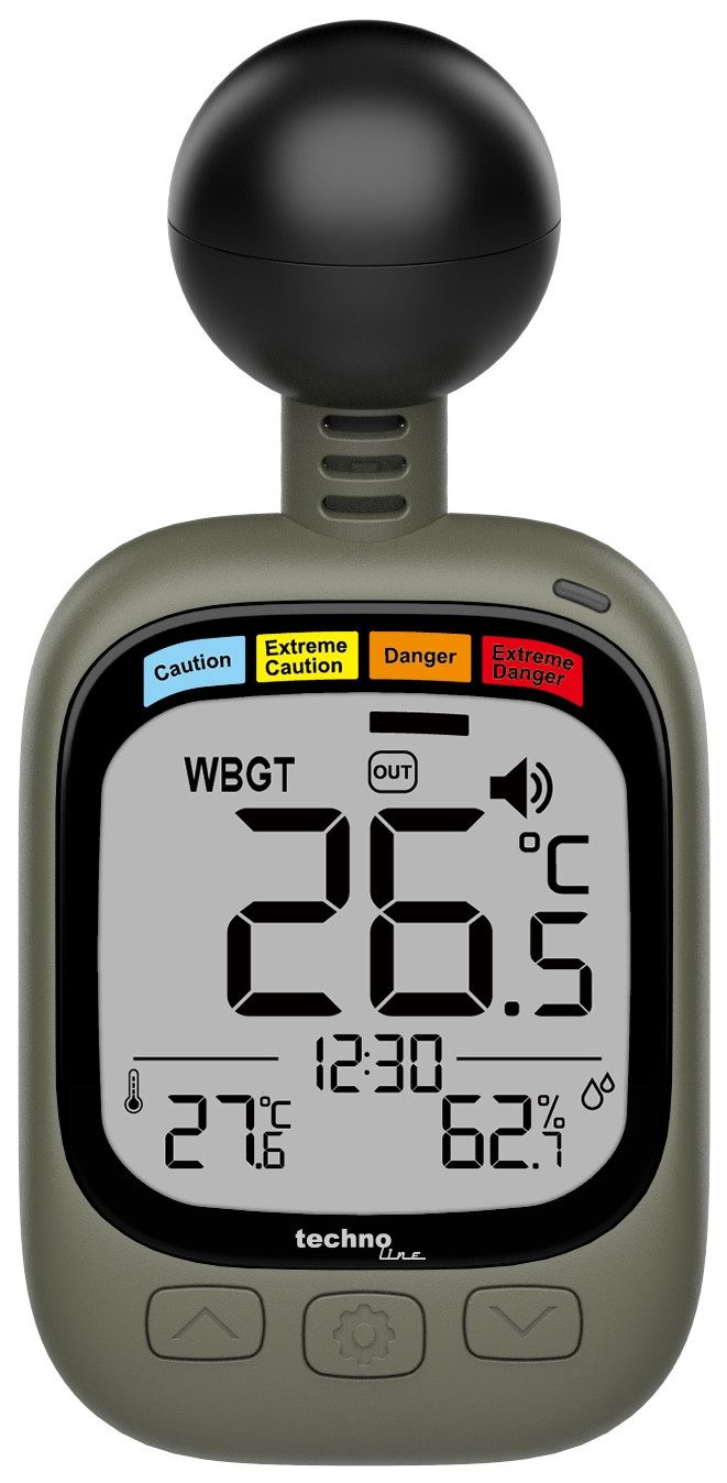 technoline EA 3060 Wetterstation (WBGT-Messgerät, Mobiler Hitzestress-Warnmelder)