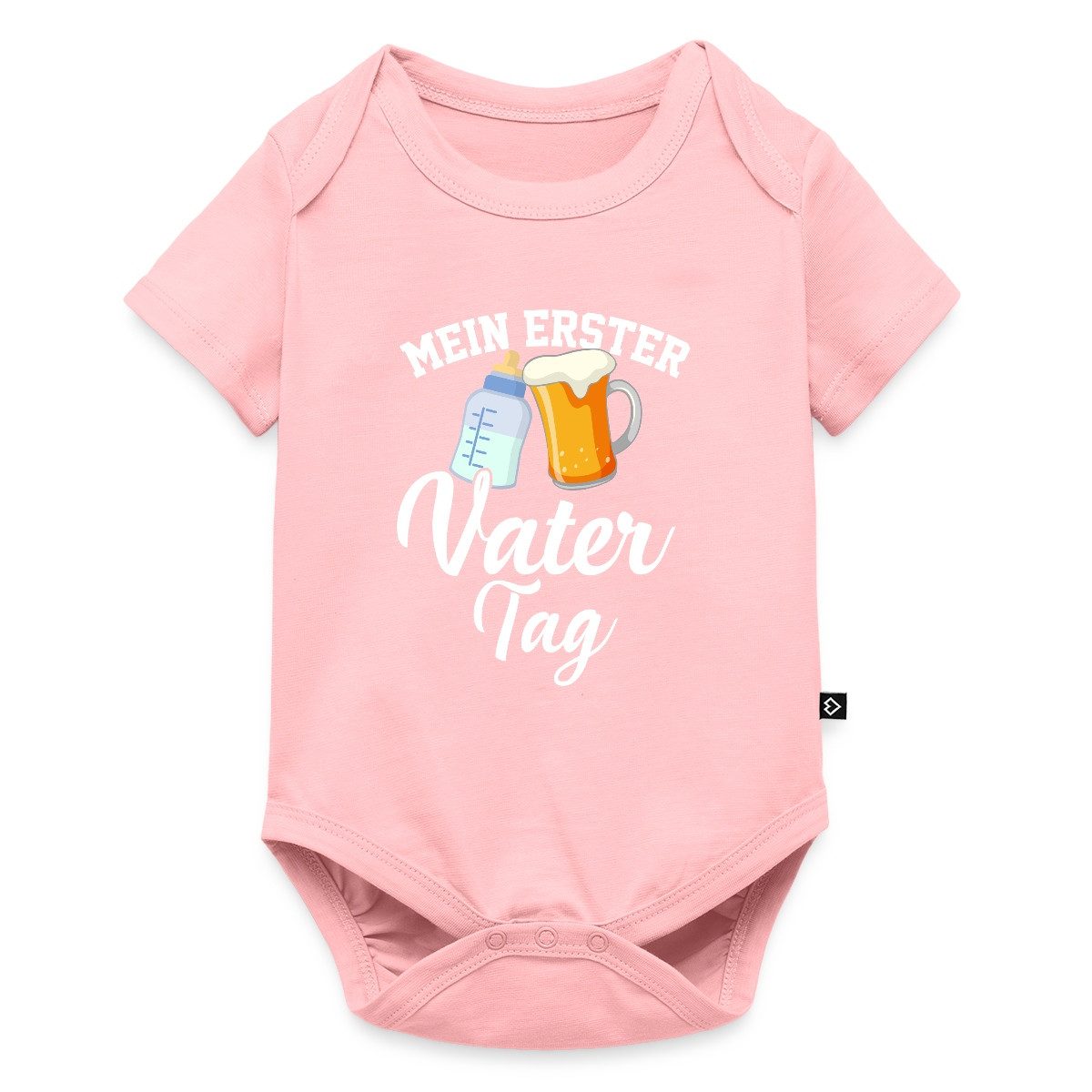 Spreadshirt Kurzarmbody Mein Erster Vatertag / Bester Papa Kurzarm Tages Baby Body (1-tlg)