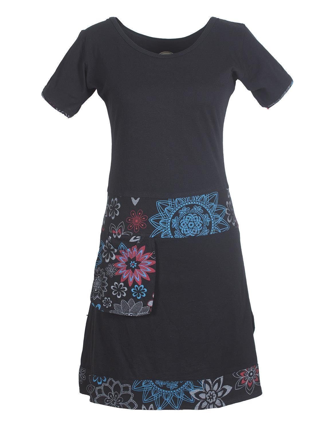 Vishes Sommerkleid Kurzarm Kleid Hippie Blumen günstig online kaufen