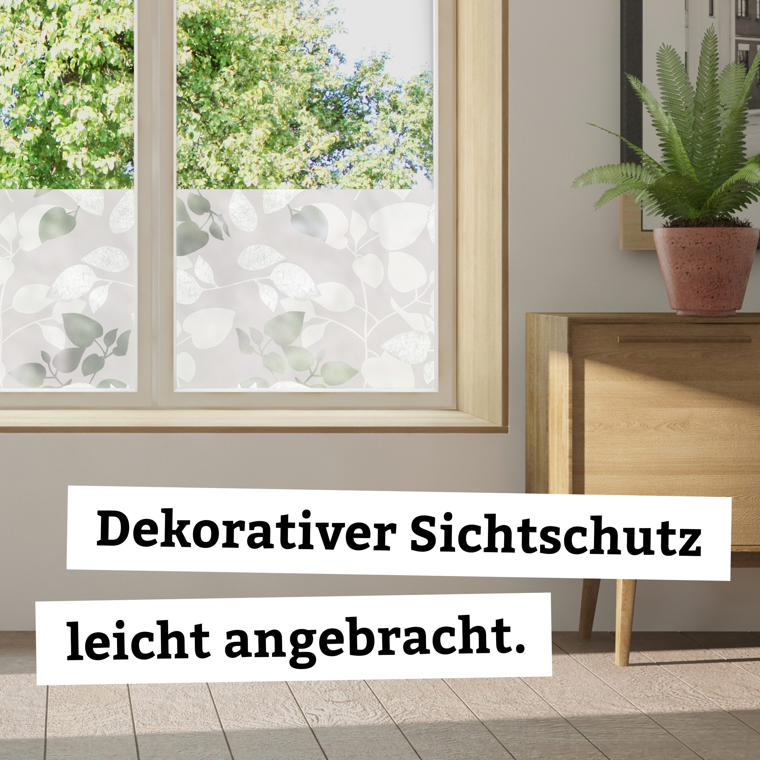 d-c-fix Fensterfolie Amena Sichtschutzfolie selbsthaftend Deko Folie für Fenster innen, Spürbar geprägt, Statisch haftend - Rückstandslos entfernbar & wiederver – Bild 2 von 5