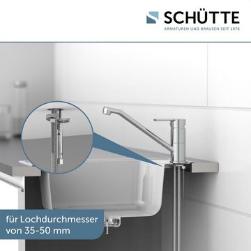 Schütte Spültischarmatur Main Wasserhahn mit Wassersparfunktion, 360° schwenkbar, Chrom, Hochdruck