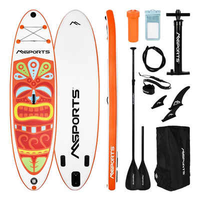 MSports® Inflatable SUP-Board Stand Up Paddle Board Aufblasbar Komplettes Paddleboard inkl. Zubehör