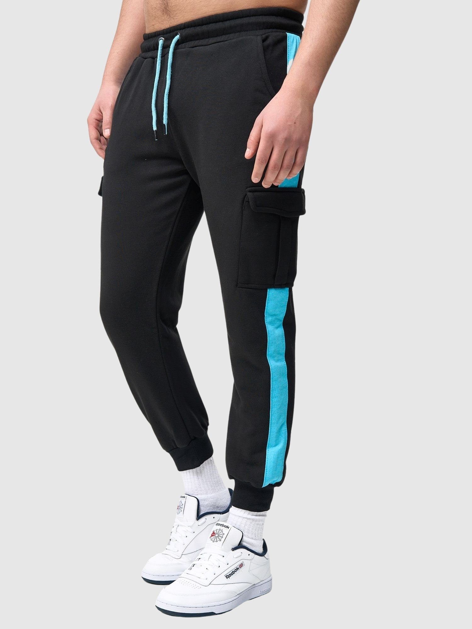 Freizeit Trainingshose 1-tlg) Türkis Herren hose John Casual (Sporthose Cargo Fitness Sweatpants Sweatpants, Männer Jogginghose Schwarz Trainingshose Kayna Sport Jogginghose