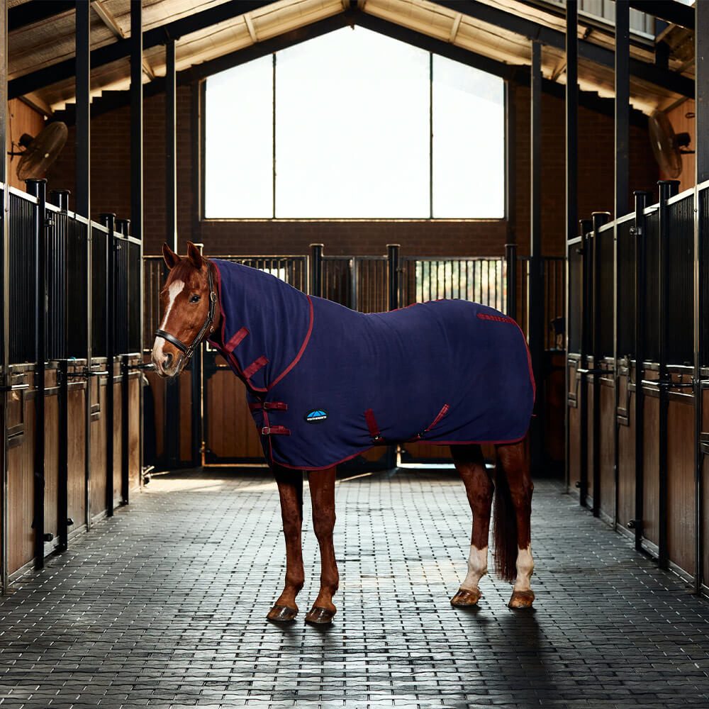 WeatherBeeta Pferde-Abschwitzdecke Weatherbeeta Anti-Static Fleece Cooler Combo Neck