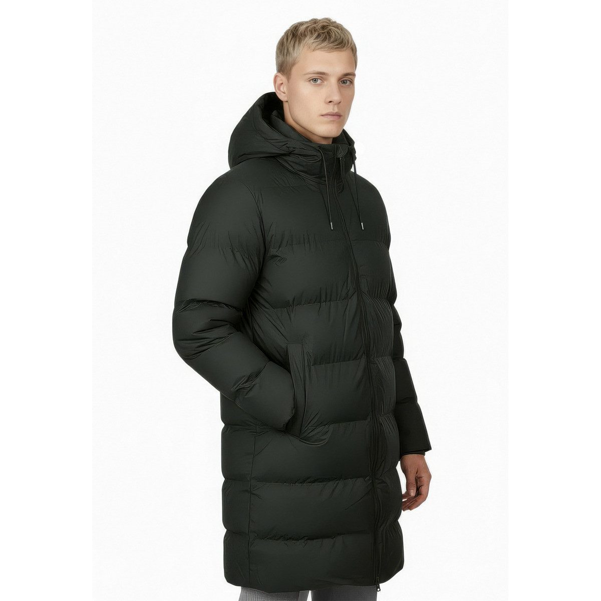 Rains Steppjacke Alta Longer Puffer Jacket W3T3 Unisex Erwachsene (1-St) Winterjacke, Übergangsjacke, Windjacke, Outdoorjacke, Mantel