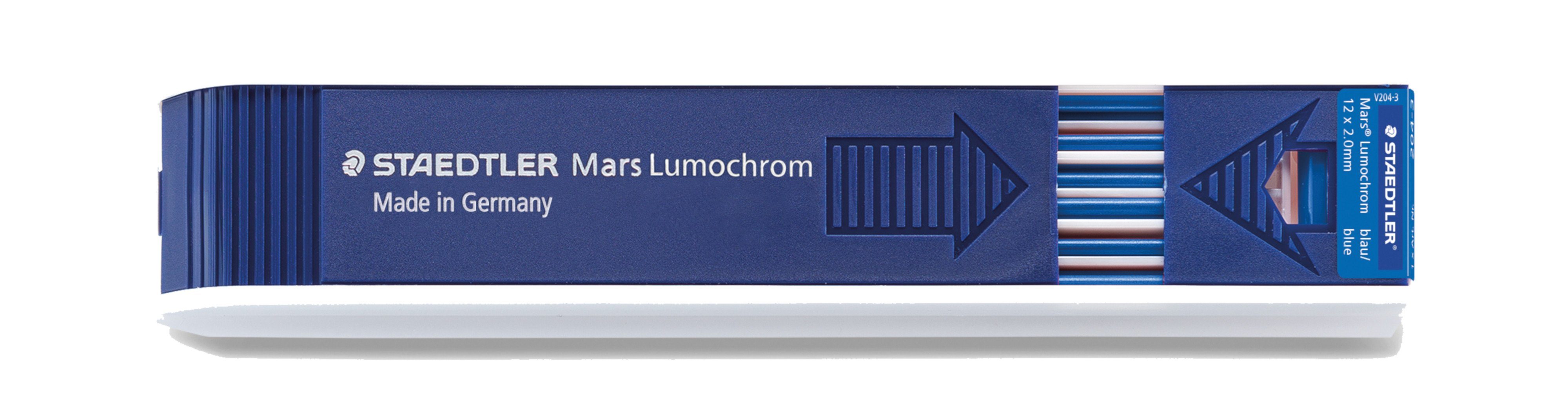 Fallminenstift Zeichenmine 12x 2,0mm blau 204-3 Farbmine TK-Mine MARS® carbon