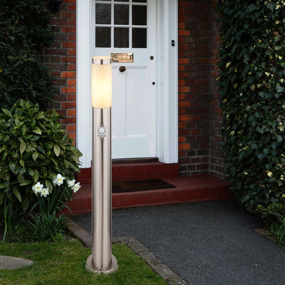 Außen-Stehlampe, Leuchtmittel Terrassenleuchte inklusive, LED LED Weglampe Außenleuchte etc-shop Warmweiß, Garten Hof Bewegungsmelder