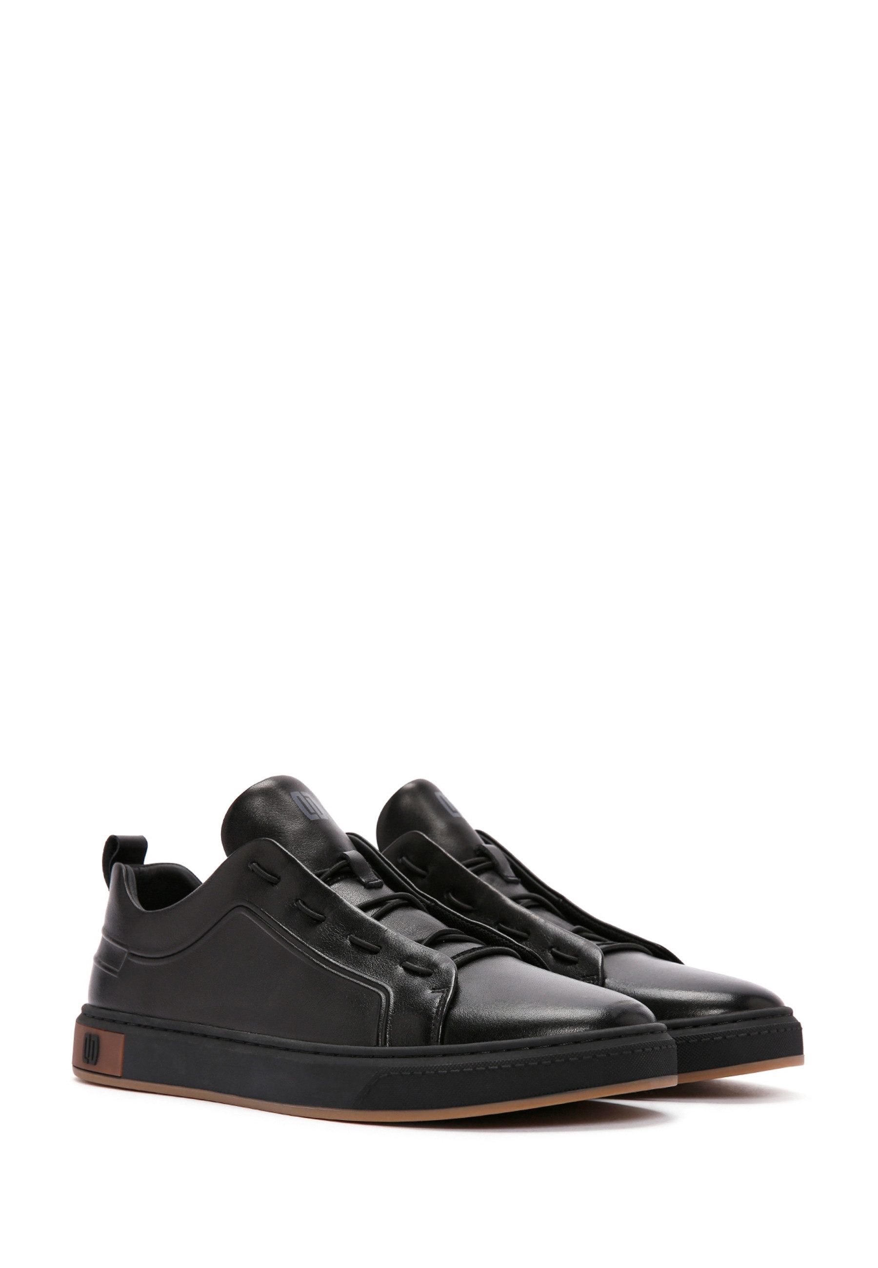 Derimod Leder Sneaker Sneaker Echtes Leder, Lederfutter, Elastische Schnürsenkel, Herren Casual