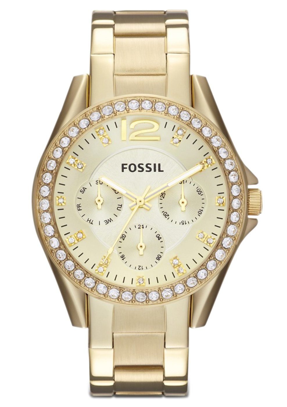 Fossil Multifunktionsuhr RILEY ES3203, Quarzuhr, Armbanduhr, Damenuhr, Datu günstig online kaufen