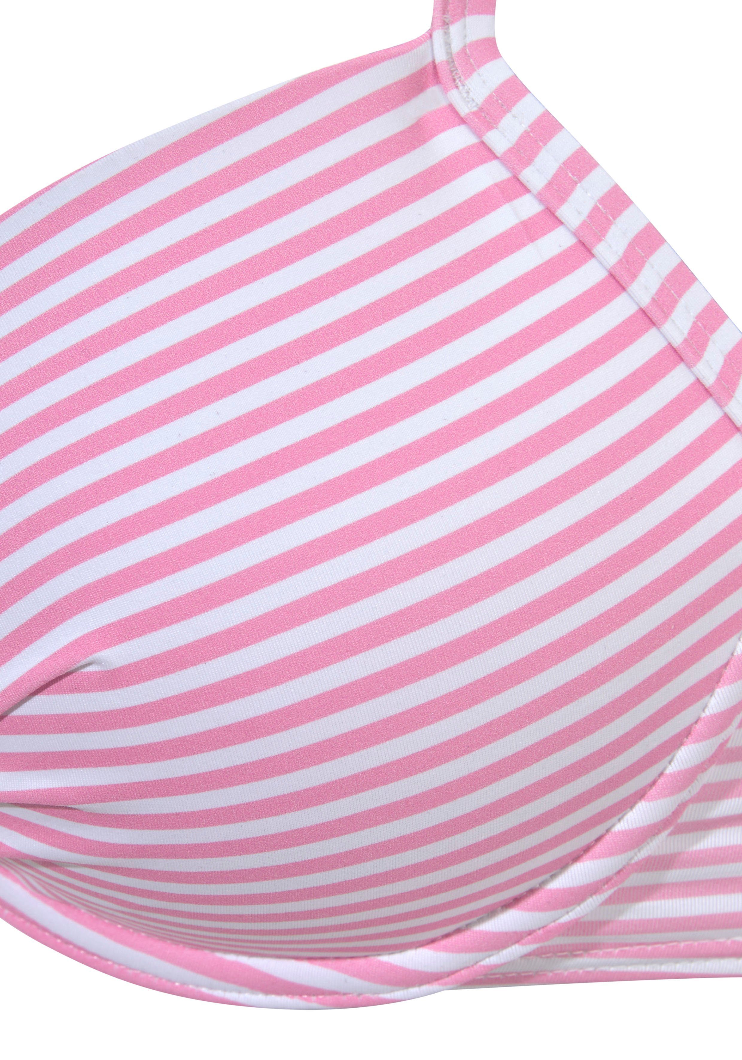 rosé-weiß Bügel-Bikini in Knoten-Optik s.Oliver