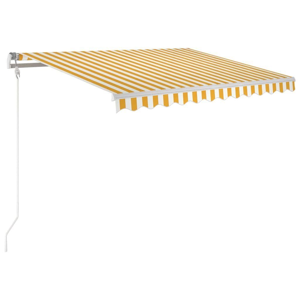 furnicato Markise Versenkbare Outdoor-350x250 cm in Gelb und Weiß mit (1-St)